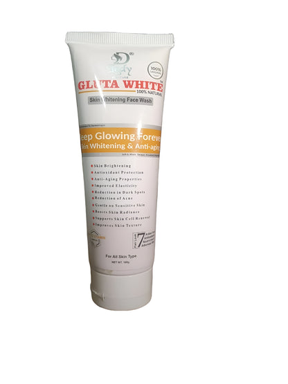 Gluta White Face Wash | Skin Brightening + Anti-Aging Cleanser 100g
