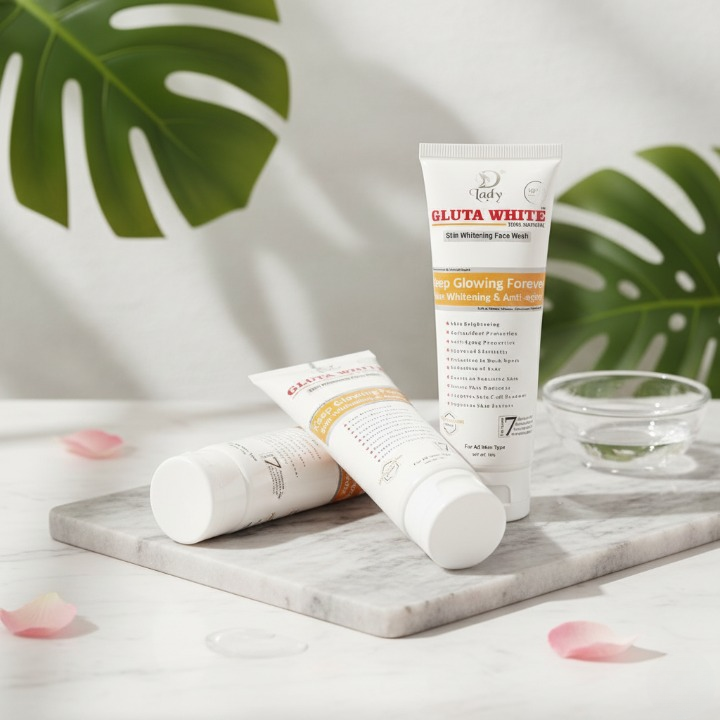 Gluta White Face Wash | Skin Brightening + Anti-Aging Cleanser 100g